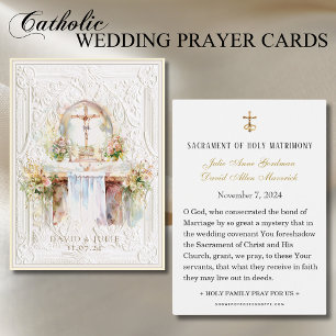 Cartão de Oração de Casamento no Altar da Igreja C