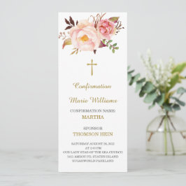 Cartão de Oração de Confirmação Personalizado