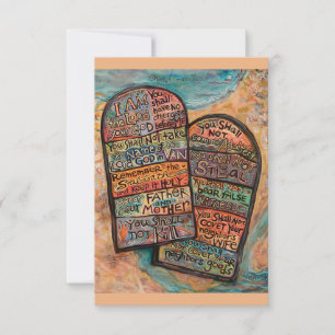 Cartão de Oração de Dez Mandamentos