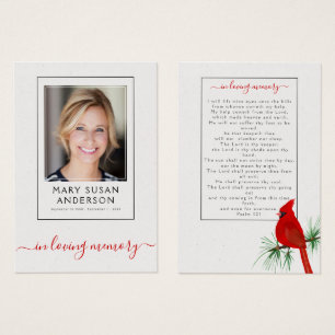 Cartão de Oração de Foto Memorial Funeral Carde