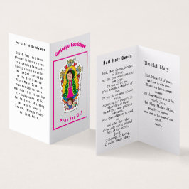 Cartão de Oração de Nossa Senhora de Guadalupe