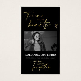 Cartão de Oração de Simpatia Fotográfica Memorial