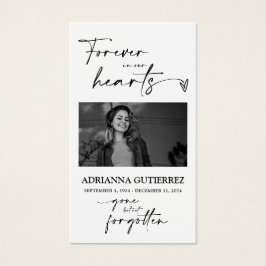 Cartão de Oração de Simpatia Fotográfica Memorial 