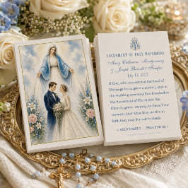 Cartão de Oração do Casamento Católico Nossa Senho