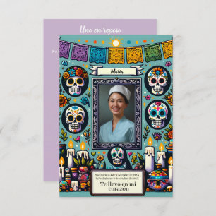Cartão de Oração espanhol dia de los muertos