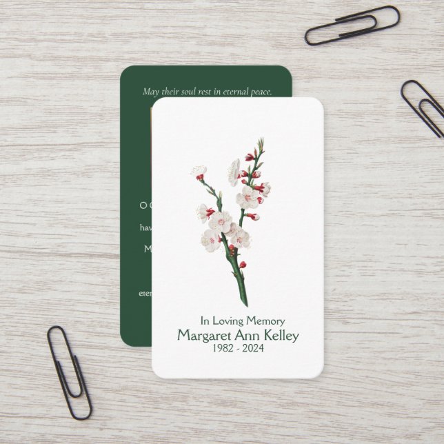 Cartão de Oração Floral de Fotografias Flórida de  (Frente/Verso In Situ)