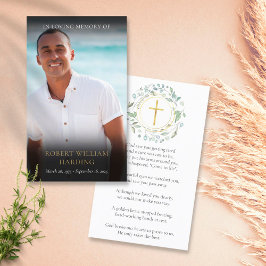 Cartão de Oração Fotográfica do Poem Memorial Fune