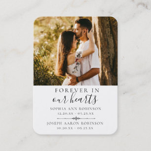 Cartão de Oração Fotográfica Funeral de Duplo Memo