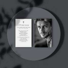 Cartão de Oração Fotográfica Memorial do Funeral C