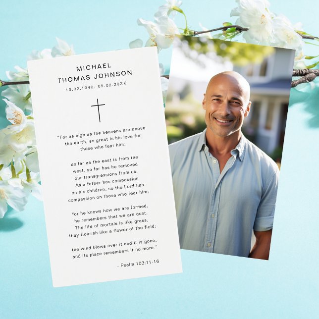 Cartão de Oração Fotográfico de Salmo Crucial Reli (Criador carregado)