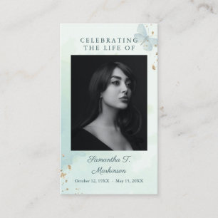 Cartão de Oração Funcional de Borboleta Verde