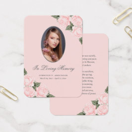 Cartão de Oração Funcional para Memória Rosa-Blush