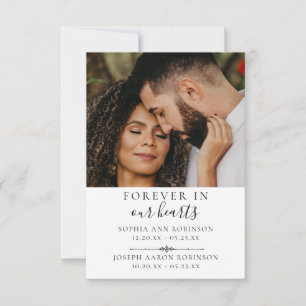 Cartão de Oração Fúnebre Memorial Duplo Foto