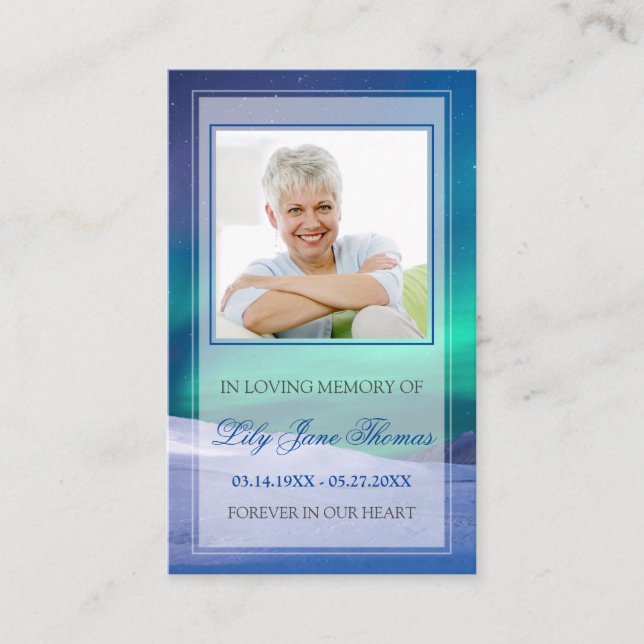 Cartão de Oração Funeral Aurora, Cartão de Oração  (Frente)