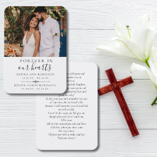 Cartão de Oração Funeral Memorial Duplo