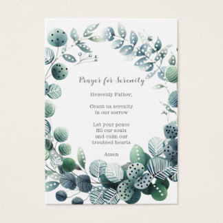 Cartão de Oração Funeral/Memorial para Serenidade