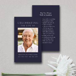 Cartão de Oração Funeral Simples Clássico Memorial