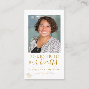 Cartão de Oração Funeral Simples da Borboleta Foto