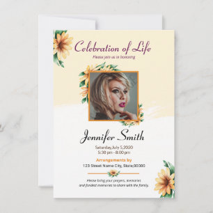 Cartão de Oração Funerário