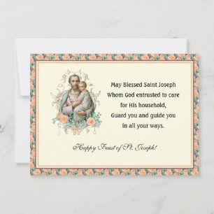 Cartão de Oração Memorare da Festa de São José Cat