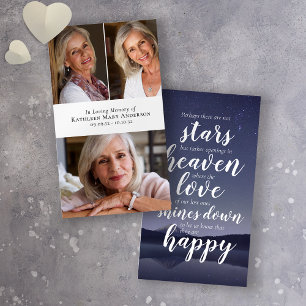 Cartão de Oração Memorial de Colagem Fotográfica