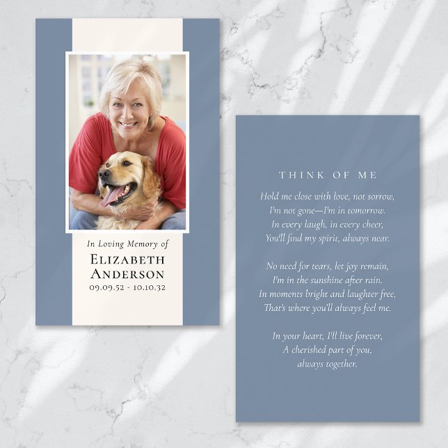 Cartão de Oração Memorial de Fotografia Moderna (Criador carregado)