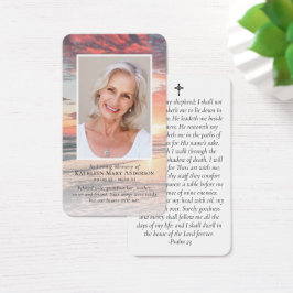 Cartão de Oração Memorial de Fotografia Sunset