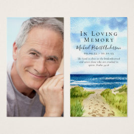 Cartão de Oração Memorial de Praia de Foto de chei