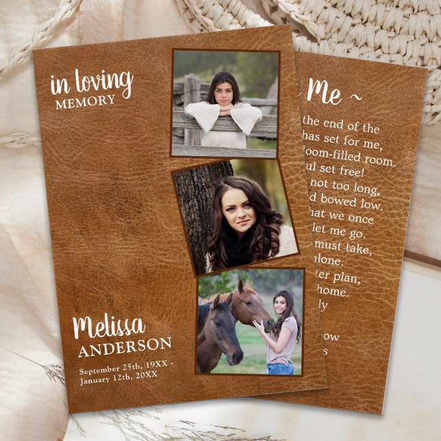 Cartão de Oração Memorial Fotográfico 3 Funeral (Criador carregado)
