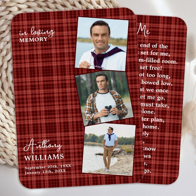 Cartão de Oração Memorial Fotográfico do Funeral d (Criador carregado)