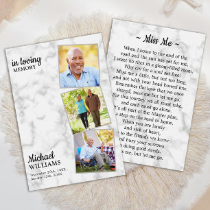 Cartão de Oração Memorial Fotográfico Moderno 