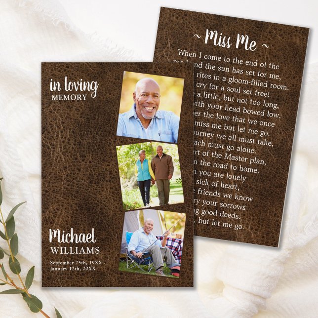 Cartão de Oração Memorial Fotográfico Moderno Fune (Criador carregado)