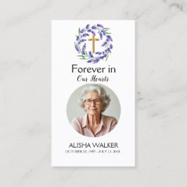 Cartão de Oração Memorial lavanda