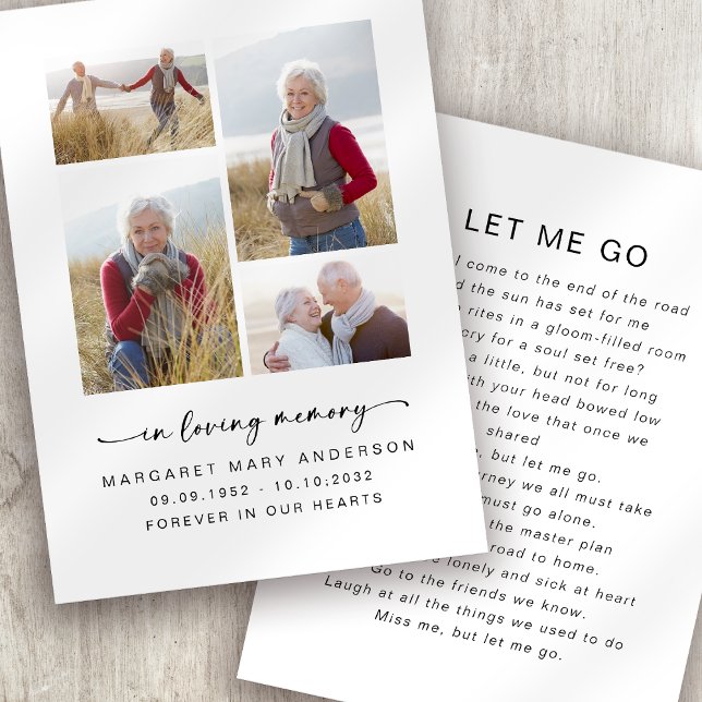 Cartão de Oração Memorial | No Loving Memory Quatr (Criador carregado)