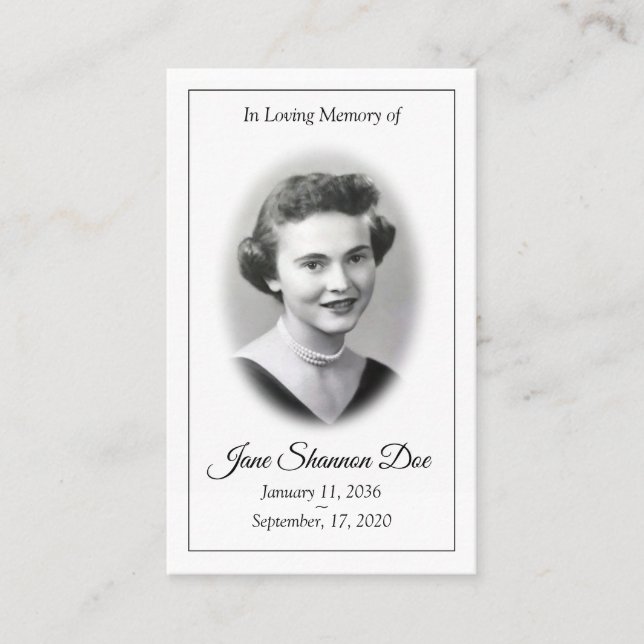 Cartão de Oração Memorial - O 23º Salmo (Frente)