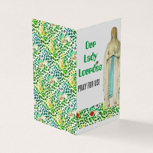Cartão de Oração Nossa Senhora de Lourdes (Exterior)