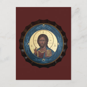Cartão de Oração Pantocrator cristo