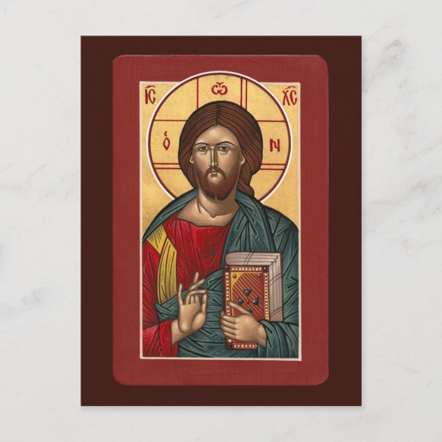 Cartão de Oração Pantocrator cristo (Frente)