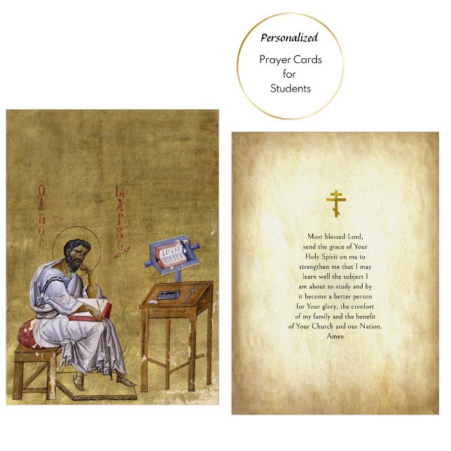Cartão de Oração para Estudantes Cristão Ortodoxo (Criador carregado)