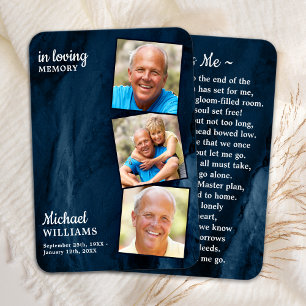 Cartão de Oração para Memória Azul-mármore Fu