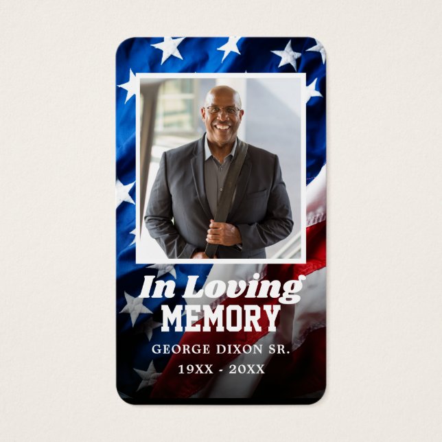 Cartão de Oração Patriótico Fotográfico de cheio (Frente)