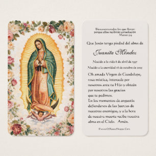 Cartão de Oração Religiosa da Virgem Maria Espanho