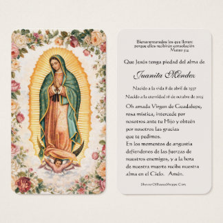 Cartão de Oração Religiosa da Virgem Maria Espanho