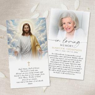 Cartão de Oração Religiosa Jesus Ave Maria