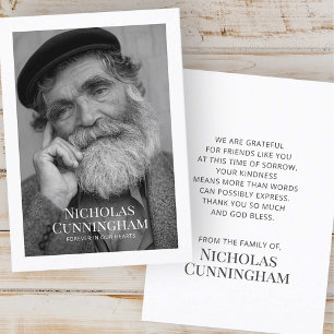 Cartão de Oração Simples de Fotografia Simples par