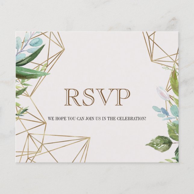 Cartão de Orçamento/Elegante/RSVP. Folheto. (Frente)