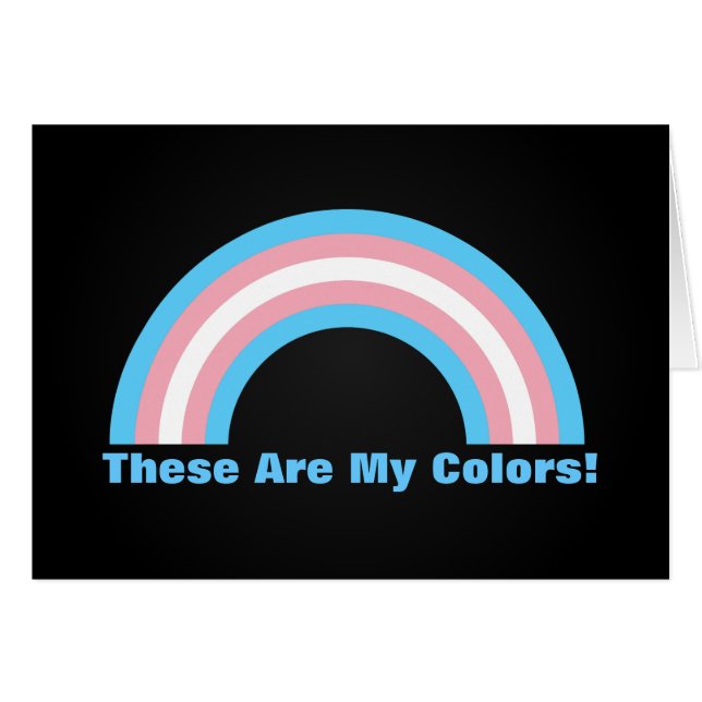 Cartão de orgulho arco-íris transgênero (Frente Horizontal)