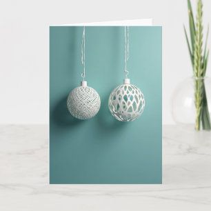 Cartão de Ornamento de Natal Moderno