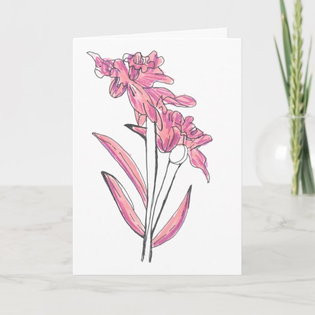 Cartão de Orquídea (Frente)