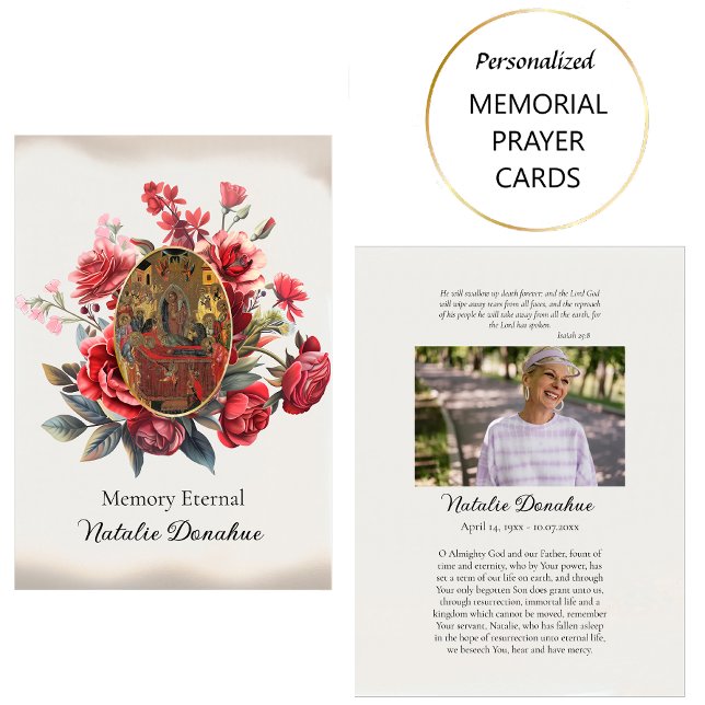 Cartão de Ortodoxo de Fotografia Funeral Rosa verm (Criador carregado)